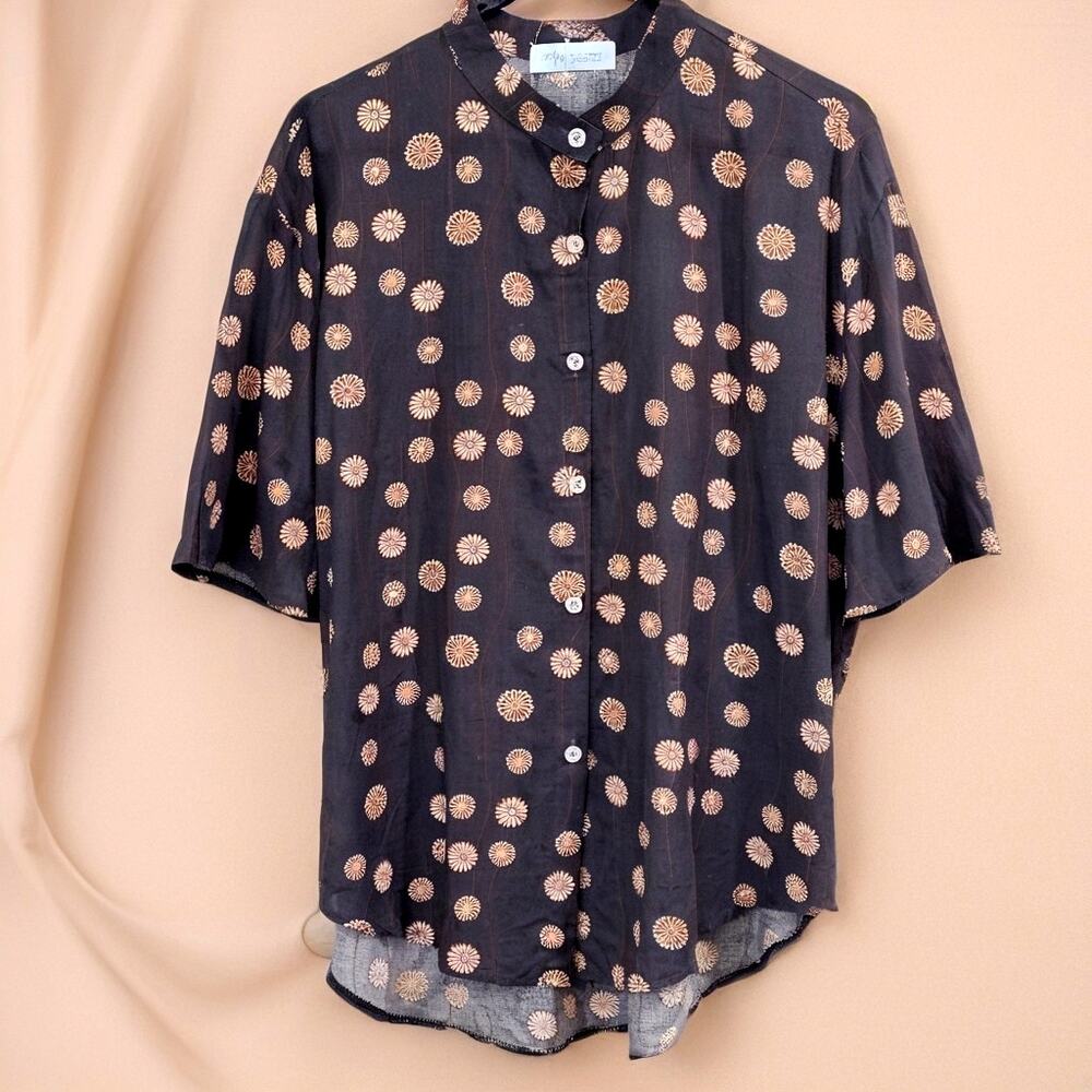 Amato Rizzi Mens XL Floral Short Sleeve Shirt Lightweight Button Up NWT